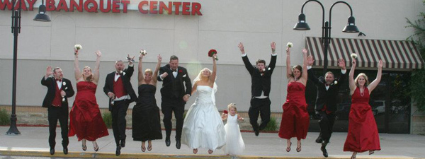 Wedding Party Jumping
